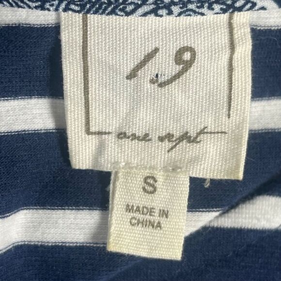 Anthropologie 1.9 One September Multi Stripe Seafarer Dress Ruched Sleeve Sz S - Picture 10 of 12